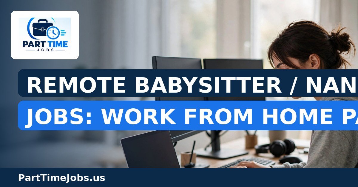 Remote Babysitter / Nanny Jobs: Work From Home Part-Time