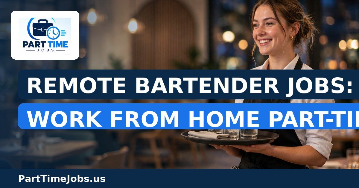 Remote Bartender Jobs: Work From Home Part-Time