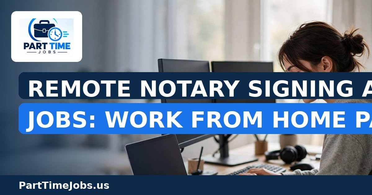 Remote Notary Signing Agent Jobs: Work From Home Part-Time