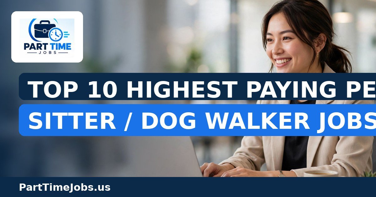Top 10 Highest Paying Pet Sitter / Dog Walker Jobs (Part-Time)